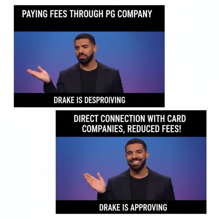 드레이크가 비싼 PG 수수료에는 등을 돌리고, 직접 연결 방식을 반기는 모습