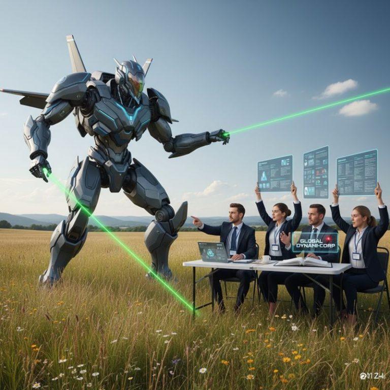 한국 전투기가 대지·대해 표적을 찾으려 하지만, 대기업과 규제가 가로막는 모습