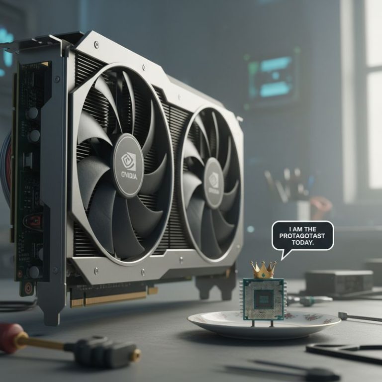 작은 칩이 큰 그래픽카드를 제치고 왕관을 쓰는 장면