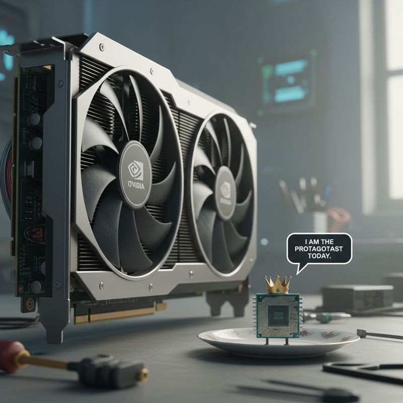 작은 칩이 큰 그래픽카드를 제치고 왕관을 쓰는 장면