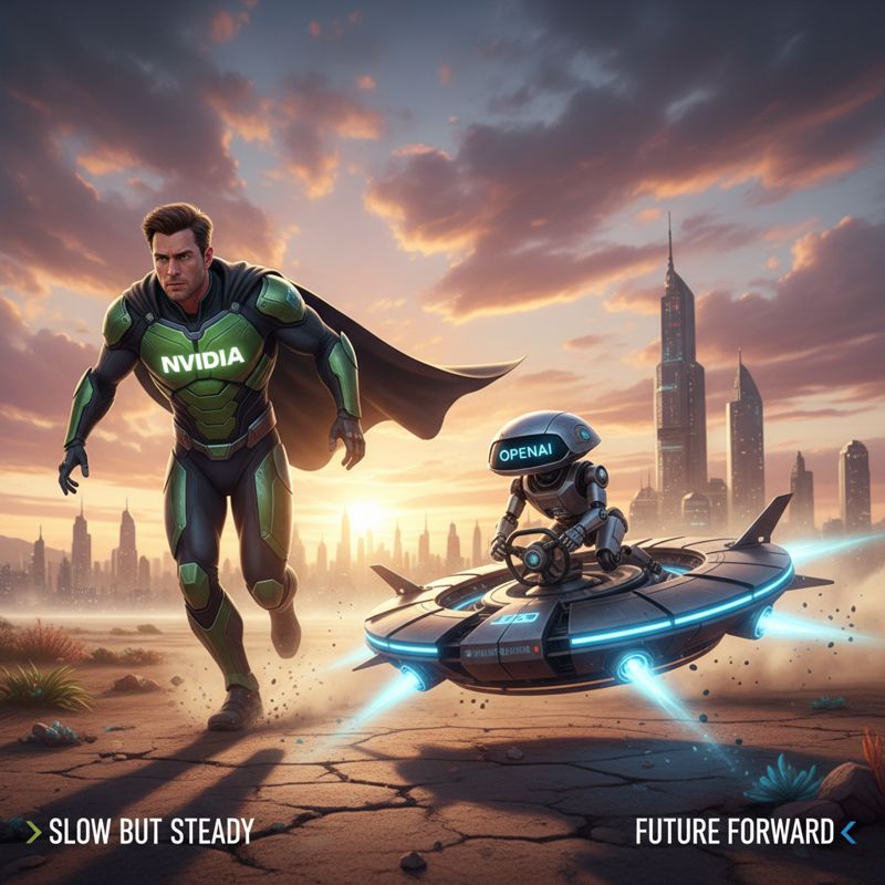 느릿한 엔비디아가 접시칩 위의 빠른 OpenAI에 추월당하는 이미지