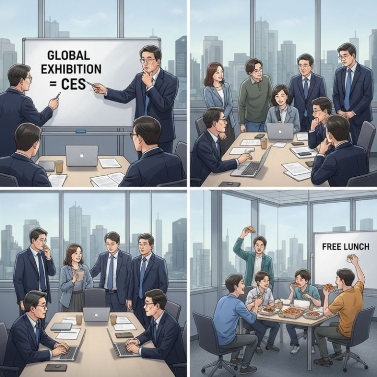 공무원들은 진지하게 글로벌 전시회 성공을 고민하고, 스타트업은 관심 없어 보임