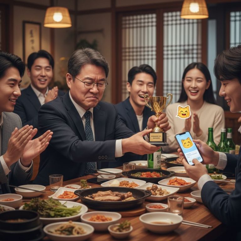 상사 표정이 이모티콘 하나에 달라지는 사무실 풍경