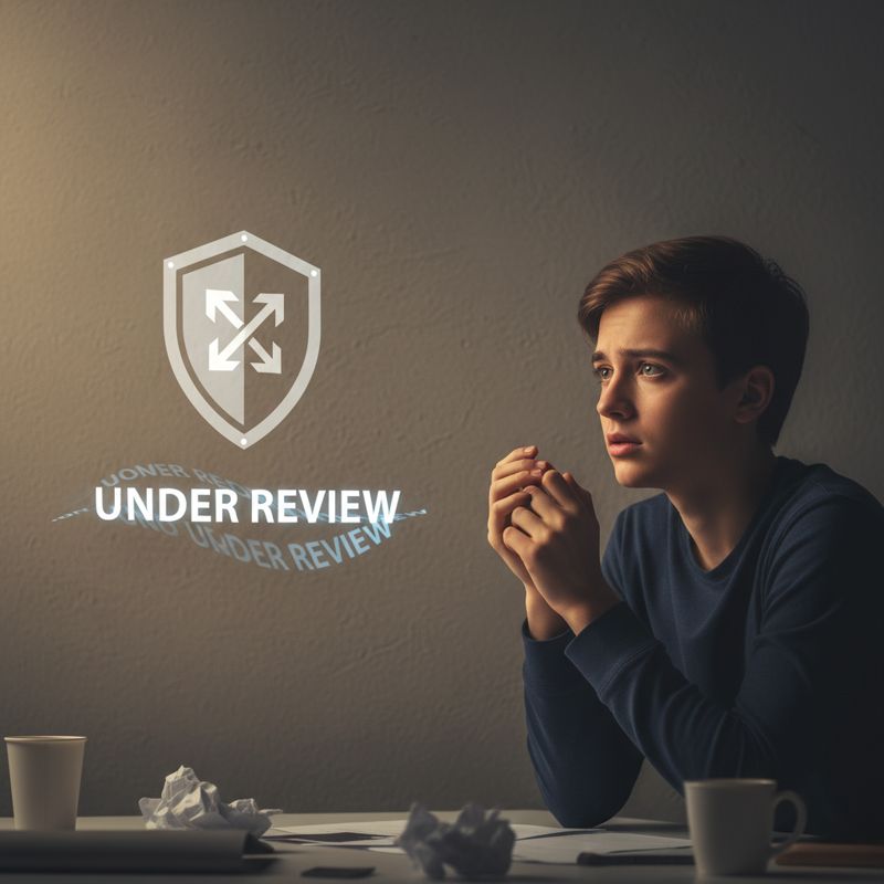 기다림에 지친 두나무·네이버 수험생, 옆에 공정위 로고와 '심사 중' 안내판