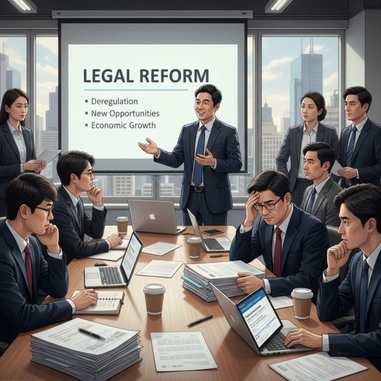 열정적으로 발표하는 일본, 머리 싸매는 한국 공무원들