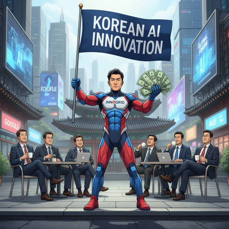 정부지원금을 받는 국내 기업과 여유롭게 관망하는 해외 빅테크의 대비 모습