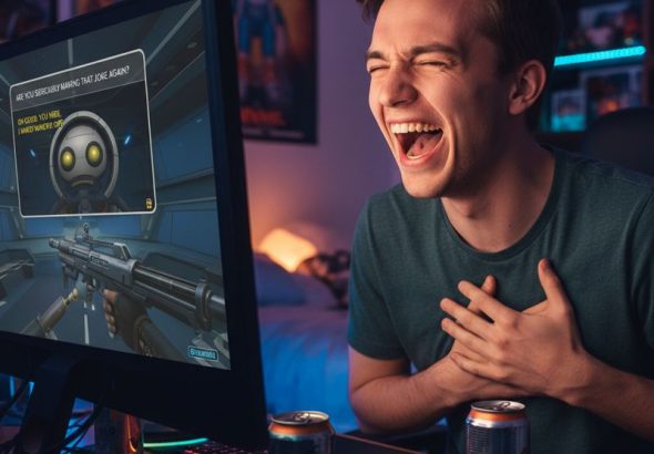 현대 게임의 오글거리는 농담엔 지친 얼굴, 포탈2 대사엔 미소 짓는 게이머