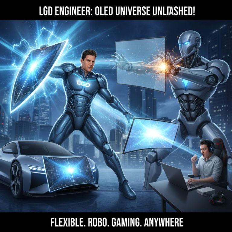 여러 종류 전자기기에 다양한 OLED 패널을 던지는 LGD 슈퍼히어로 엔지니어