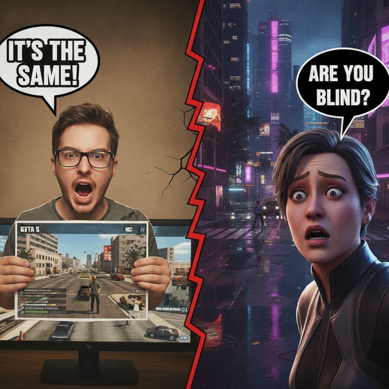 GTA 5와 GTA 6를 헷갈리는 사람과 놀라는 게임 캐릭터